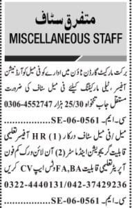 Jang Sunday Classified Ads 22 June 2025 for Miscellaneous