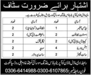 Corporate Housing Society Sialkot Jobs 2025