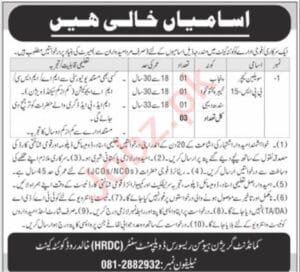 Government Organization Quetta Cantt Job Announcement