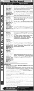 Higher Education Commission HEC Islamabad Jobs Notice 2025