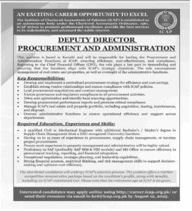 Institute of Chartered Accountants of Pakistan ICAP Job 2025