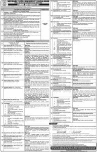National Textile University Faisalabad Jobs 2025
