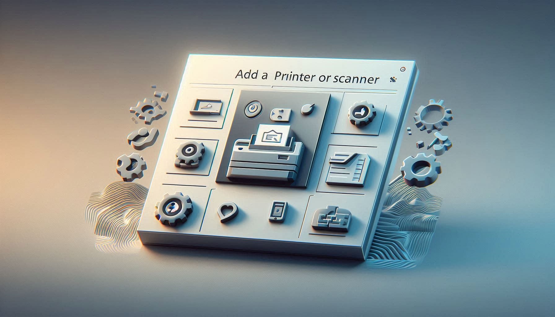 Add a printer or scanner option in Windows settings