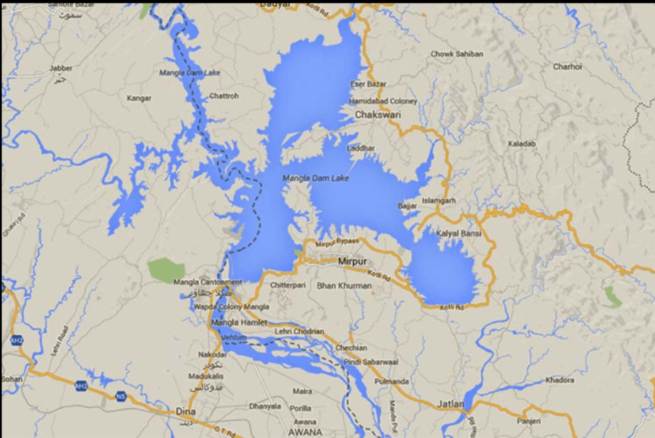 Mangla Dam Location