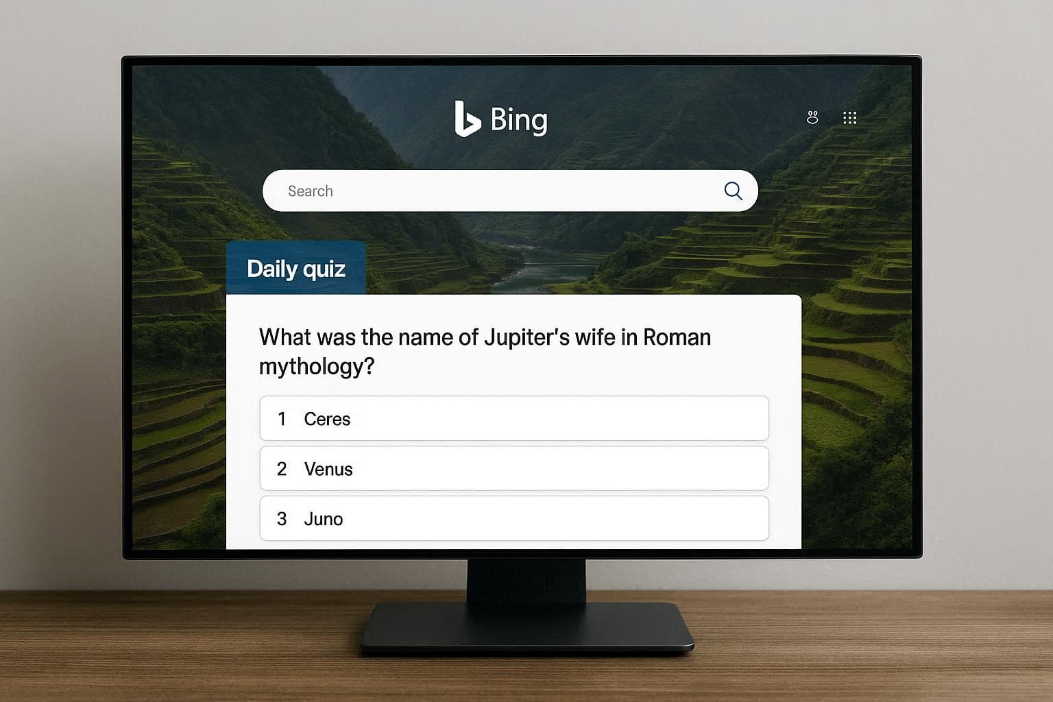 Bing Homepage Quiz