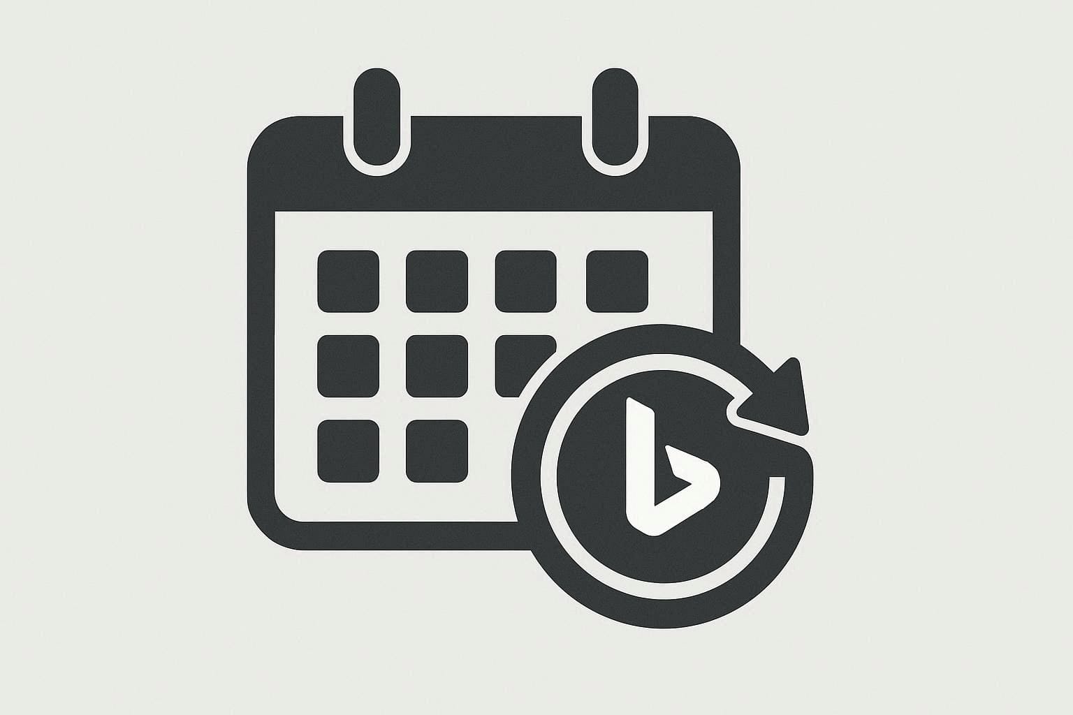 Calendar + refresh icon with Bing logo