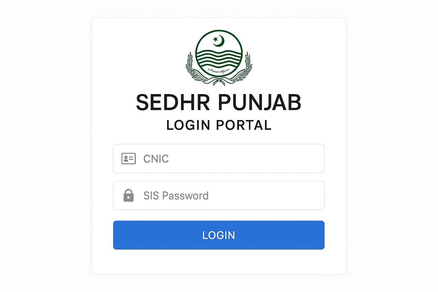 Sedhr Punjab Login