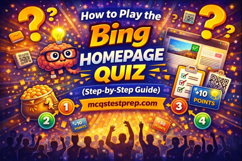 how to play bing homepage quiz