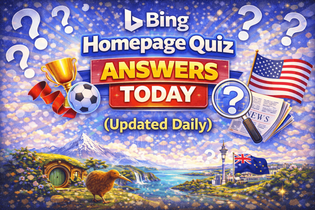 Bing Homepage Quiz Answers