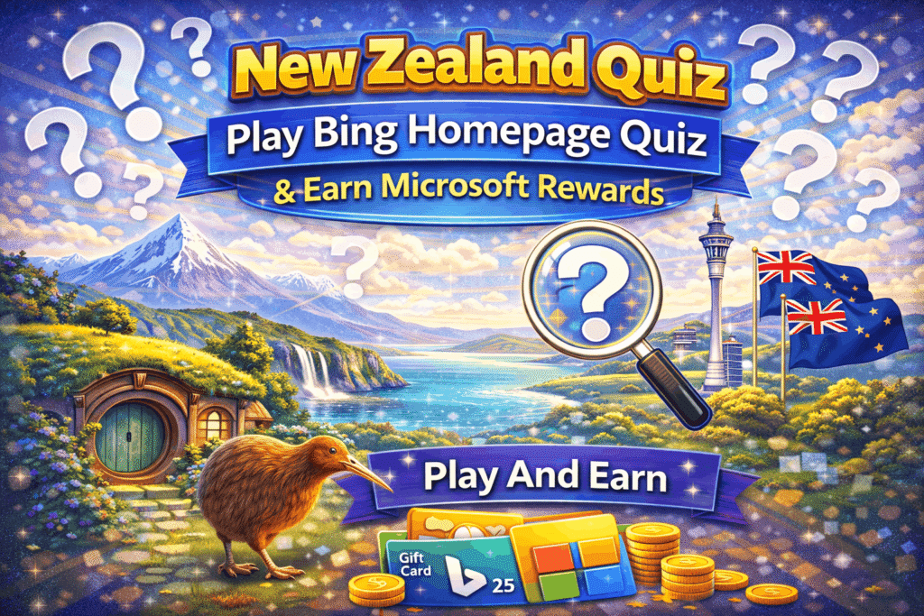 New Zealand Quiz - Play Bing Homepage Quiz & Earn Microsoft Rewards