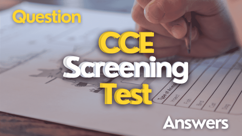 CCE screening test