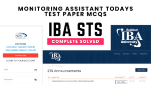 Read more about the article Monitoring Assistant Today Paper Test MCQs