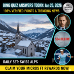Bing Quiz Answers Today (Jan 25, 2026): Weekly News & Daily Set Verified