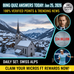 Read more about the article Bing Quiz Answers Today (Jan 25, 2026): Weekly News & Daily Set Verified