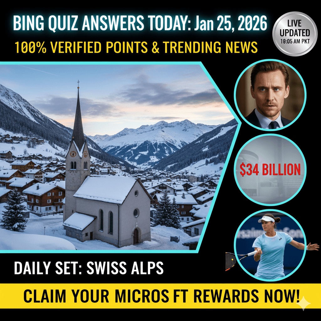 Read more about the article Bing Quiz Answers Today (Jan 25, 2026): Weekly News & Daily Set Verified