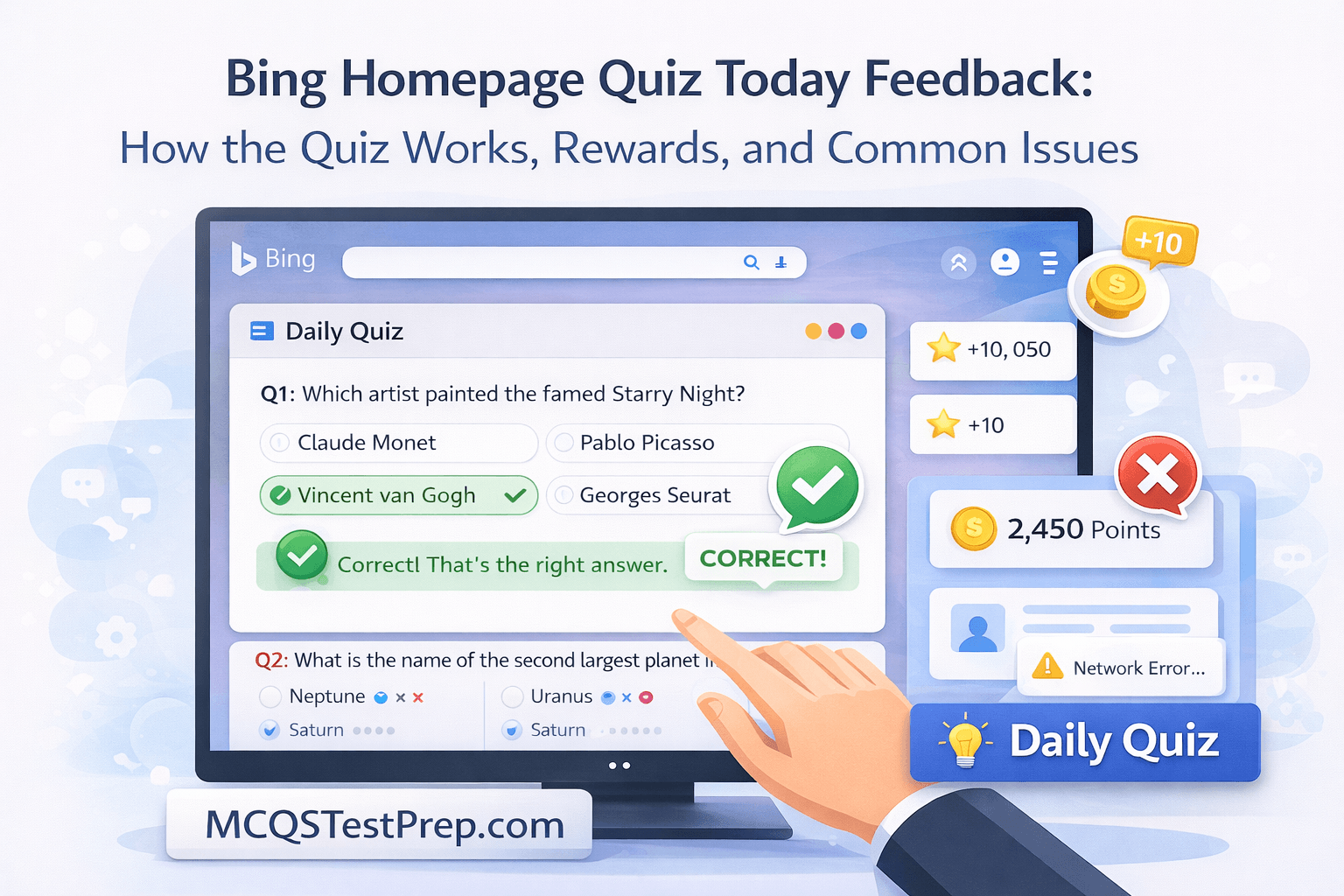 Read more about the article Bing Homepage Quiz Today Feedback: How the Quiz Works, Rewards, and Common Issues
