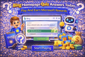 Read more about the article Bing Homepage Quiz Answers Today – Play And Earn Microsoft Rewards