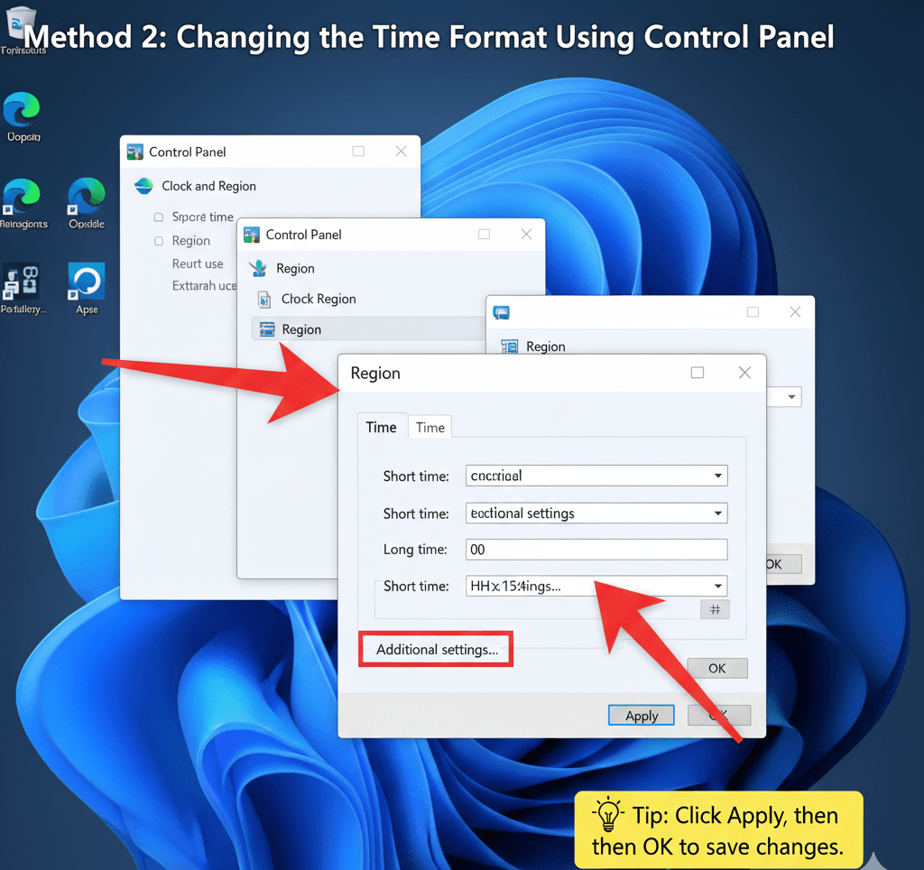 Changing the Time Format Using Control Panel