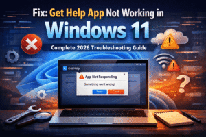 Read more about the article Fix: Get Help App Not Working in Windows 11 (Complete 2026 Troubleshooting Guide)