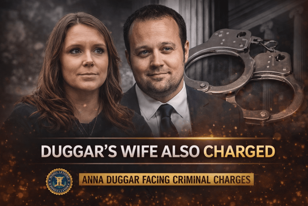 Duggar's wife also charged