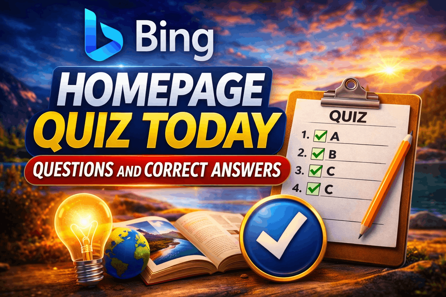 Bing Homepage Quiz Today – Questions and Correct Answers
