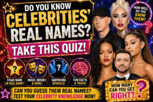 Read more about the article Celebrity Stage Names Quiz: Can You Match Stars to Their Real Names?