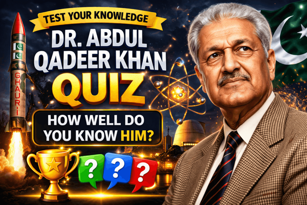 Dr. Abdul Qadeer Khan Quiz