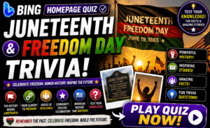 Read more about the article Bing Homepage Quiz — Juneteenth & Freedom Day Trivia 🇺🇸