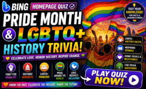 Read more about the article Bing Homepage Quiz — Pride Month & LGBTQ+ History Trivia