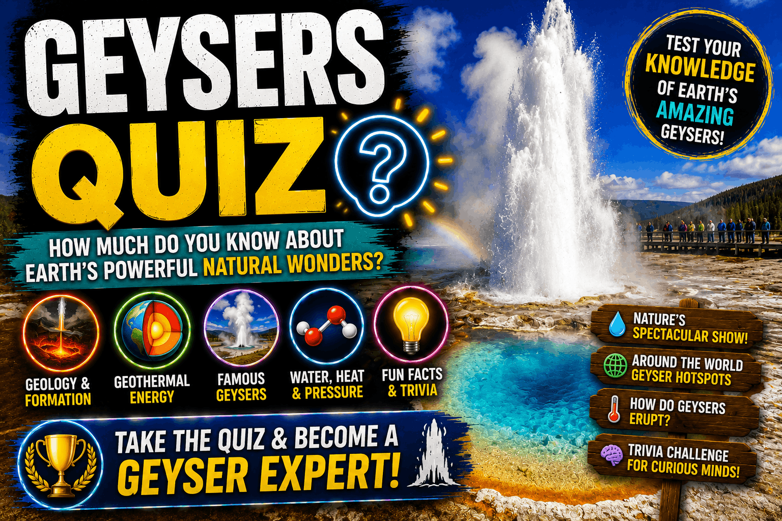 Geishers Geysers Quiz | Geology, Geothermal & Nature Trivia