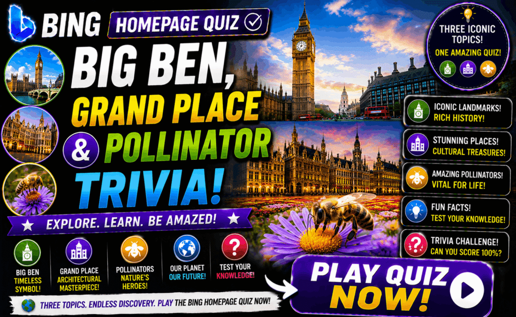 Today's Bing Homepage Quiz Test Your Knowledge & Earn Rewards