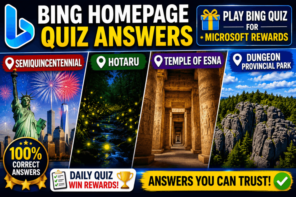 Bing Homepage Quiz