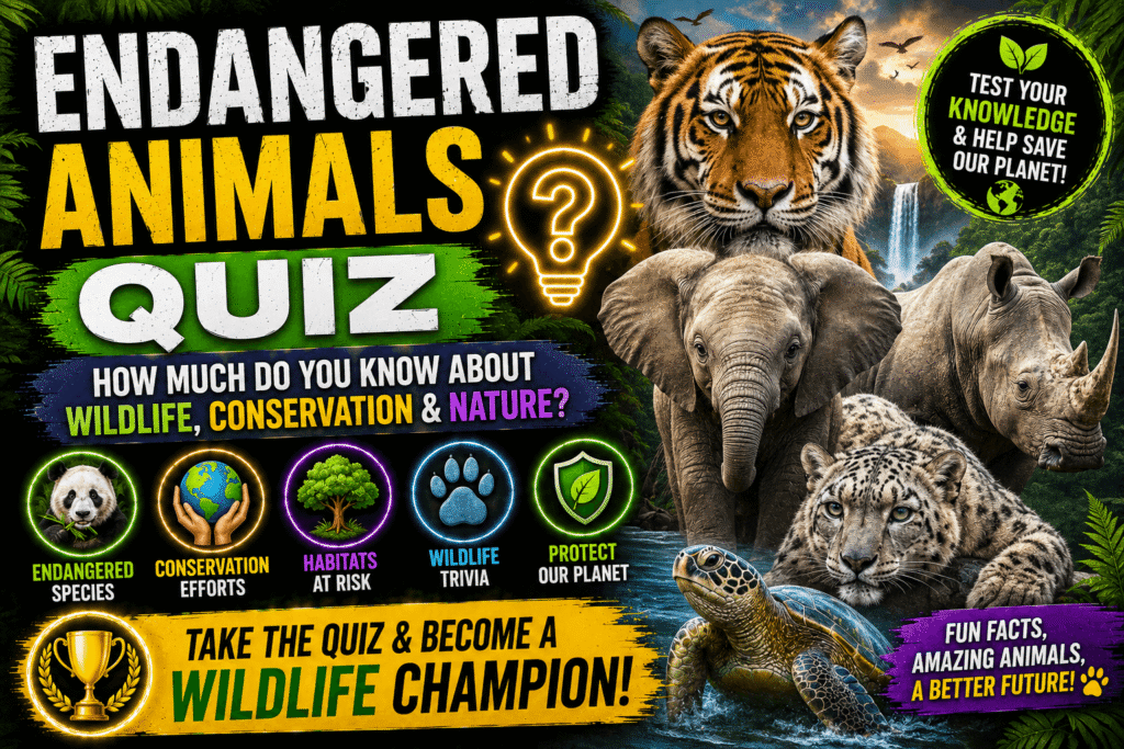 Endangered Animals Quiz – Test Your Wildlife Knowledge