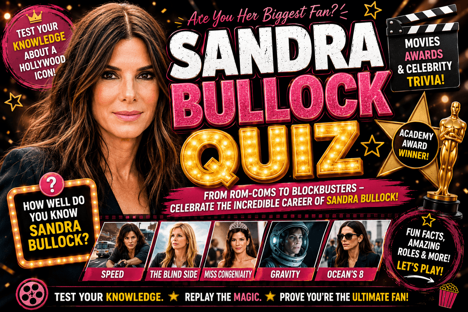 Read more about the article Sandra Bullock Quiz – Test Your Movie Knowledge